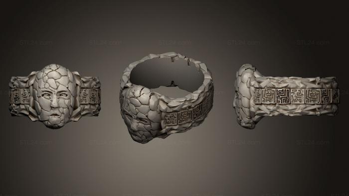 Ювелирные перстни и кольца (Кольцо Бога камня, JVLRP_0087) 3D модель для ЧПУ станка